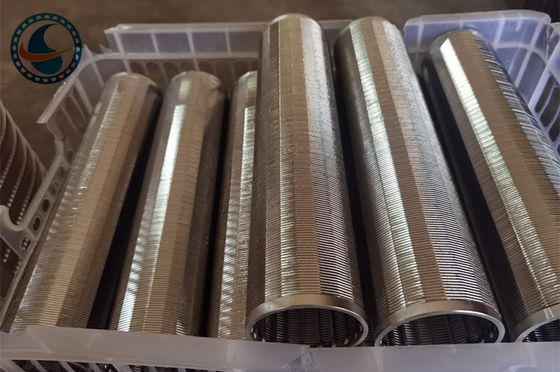 Welded Stainless Steel 0.3mm Slotted Wedge Wire Pipe Cylinder Type