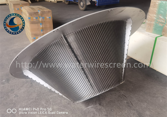 Ss304 0,25 mm slot wedge draad schermfilter met flens