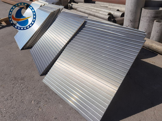 620 mm breedte roestvrij staal AISI 316L wedge draad schermplaten met zuur was oppervlak