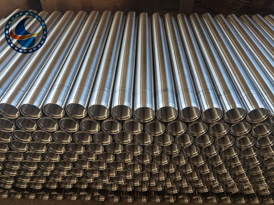 SS 316L Oilsand Control Draad Wrapped Screen Pipe Met 2.28 * 3.56mm V-vormige draadvorm en gepolijst oppervlak