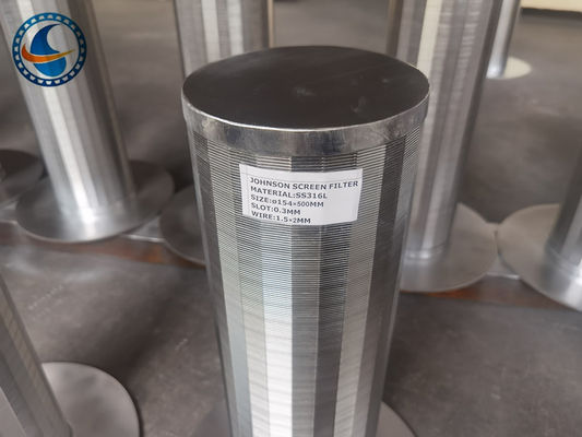 Ss304 de Zeeftrommel 0.1mm van de Steunbar de Pijp van het de Draadscherm van de Groefwig