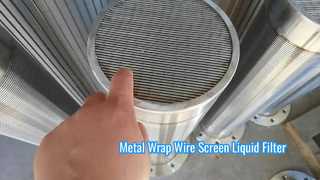 SS316L Slot 50μm metalen wikkeldraad scherm vloeistoffilter