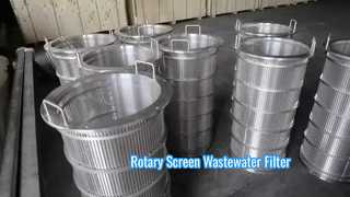 Roestvrij staal 316L roterend scherm afvalwaterfilter