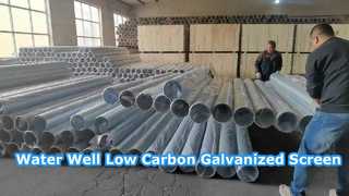 50 bar waterput koolstofarm gegalvaniseerd scherm met lasringen