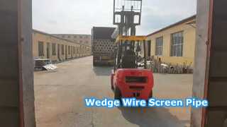 Wedge Wire Screen Pipe laden in de Chinese Hengyuan-fabriek